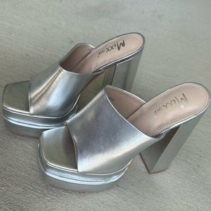 Silver Platform Heels
